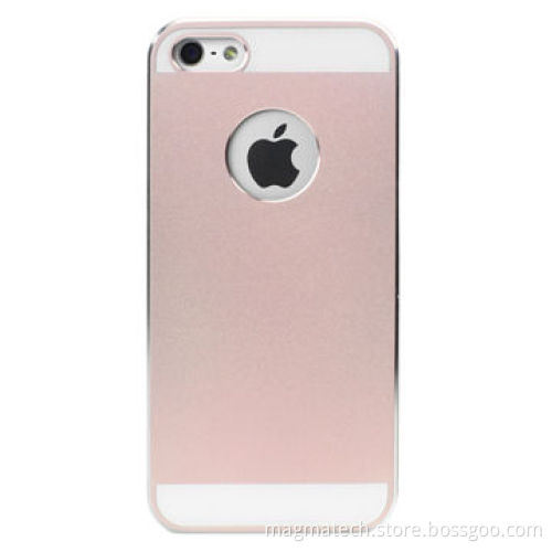 Aluminum + PP Case for iPhone 5/5S, Attractive Design, Anti-scratch, Various Colors Available, Pink